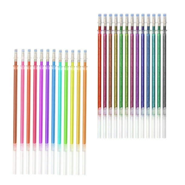 Seitruly Recarga de bolígrafo Gel dibujo pintura colorear brillo diarios escuela adulto resaltar brillante fluorescencia regalo Pastel Suministros de escritura y corrección Aleatorio ciento veinte