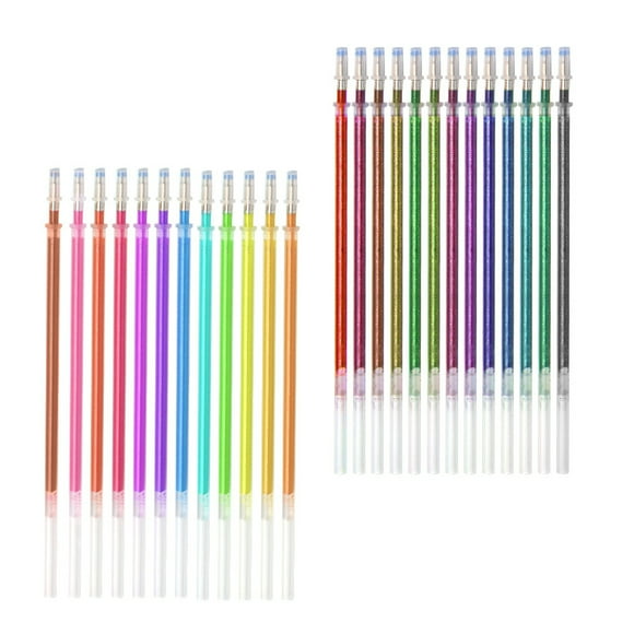 Seitruly Bolígrafo Recarga Gel Pintura Coloración Papelería Brillo Diarios Escuela Oficina Garabatos Resalte Brillante Bolígrafo Suministros de escritura y corrección Aleatorio ciento veinte