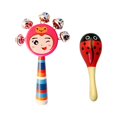 thumbnail image 1 of 2x sonajero de madera para bebé, instrumento de percusión para niños, juego de coordinación mano-ojo, conjunto de instrumentos musicales para niños Estilo A, 1 of 9