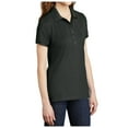thumbnail image 3 of Yellow Rooster Womens Short Sleeve Stretch Pique Polo Grey Smoke 3XL, 3 of 4