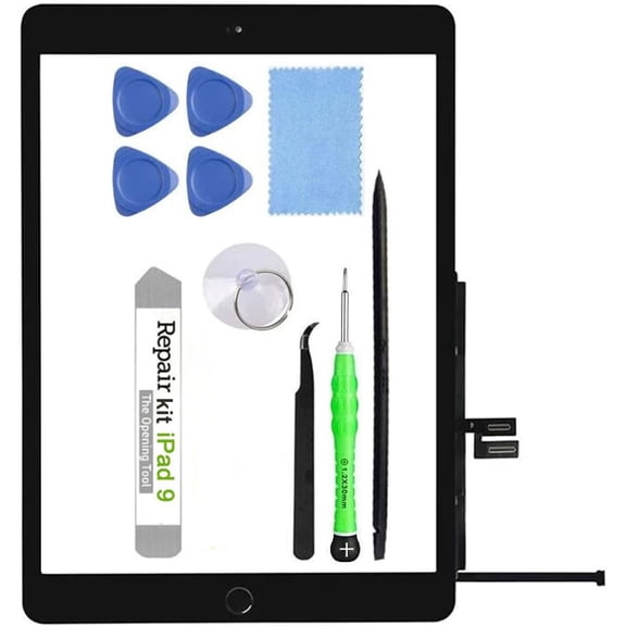 for iPad 9 (9th Gen 2021) A2602 A2603 A2604 A2605 Screen Replacement Glass Touch Digitizer Repair Kit with Home Button & Tools - Only for iPad 9 9th Generation