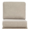 thumbnail image 2 of Fabric Upholstered Armless Chair with Welt Trim, Beige, 2 of 5