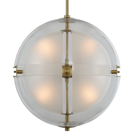 Kalco 509752 Sussex 4 Light 18" Wide Led Pendant - Winter Brass