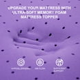 thumbnail image 4 of Gel Swirl Memory Foam Mattress Topper 2 Inch Twin Size, Ventilated Soft Pressure Relieve Pad, Breathable Cooling Topper for Guest Bed and Dorm Room, , Purple, 4 of 6