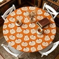 thumbnail image 5 of Dmlomu Thanksgiving Round Table Cloth, 47in Waterproof Table Cover, Wipeable No-Wash Fall Decorations for Home Dining Table Decor Holiday Party, 5 of 6