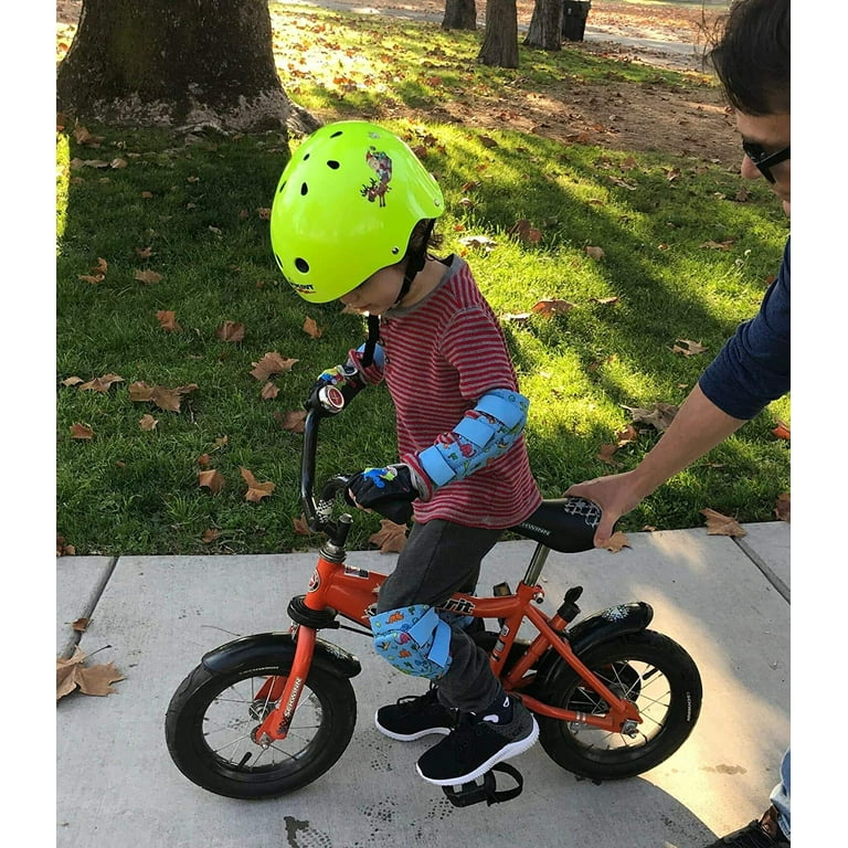 Simply Kids Knee and Elbow Pads with Bike Gloves Comfortable Toddler Protective Gear Set for Roller Skating Skateboard Bike Knee Pads for Children Boys Girls Dinosaur Small Walmart