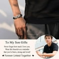 thumbnail image 2 of To My Son/Grandson/Nephew Bracelet, Gifts for Teens Boys Men Inspirational Bracelet for Birthday Confirmation Graduation Back to School Christmas Gifts, 2 of 6