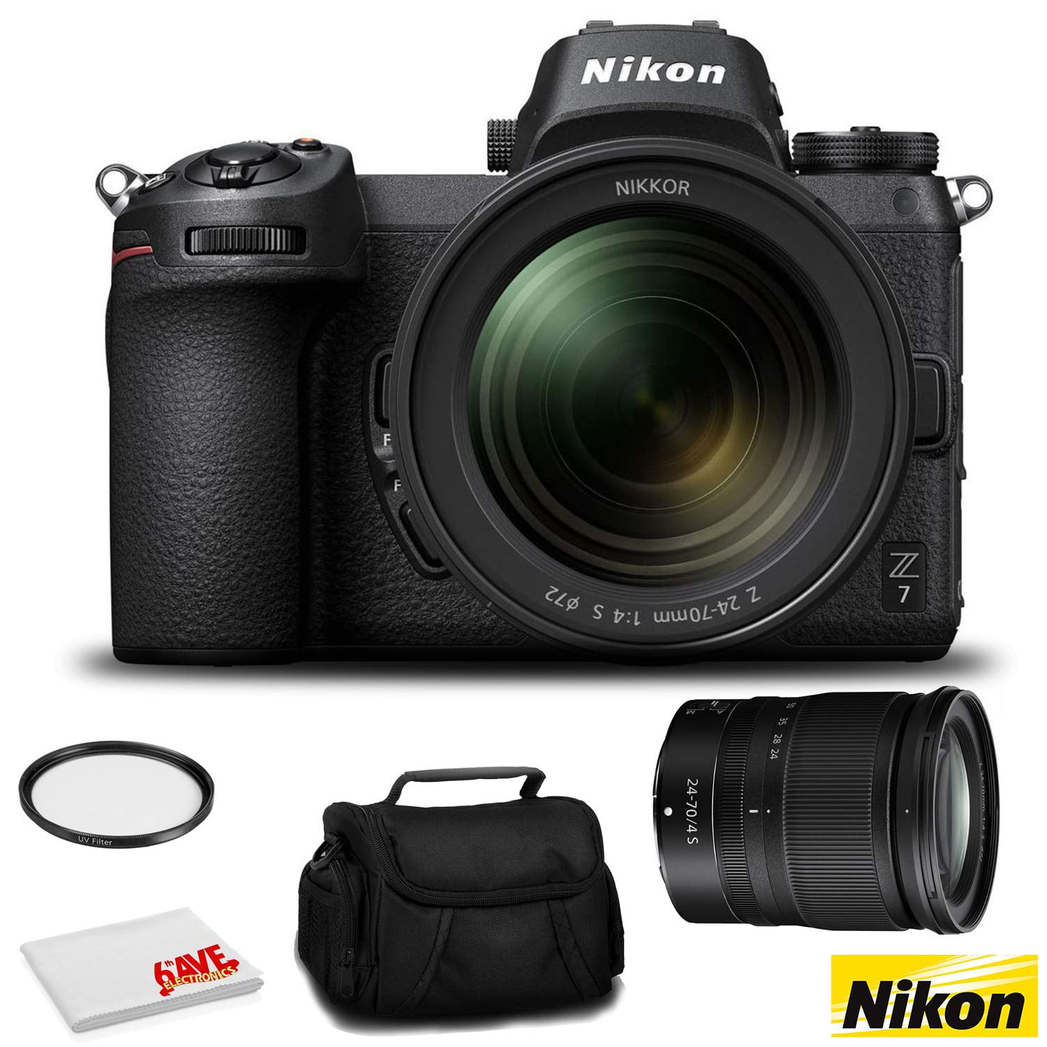 Nikon Z7 Mirrorless Camera with 24-70mm Lens 45.7MP Full Frame Digital Camera Bundle with Filter & Accessories (International Model)