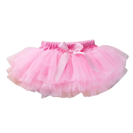 

XIEULQP Baby Girl Clothes Baby Girls Soft Fluffy Tutu Skirt Shorts Solid Bowknot Party Carnival Mesh Tulle Tutu Skirt Summer Dress Pink