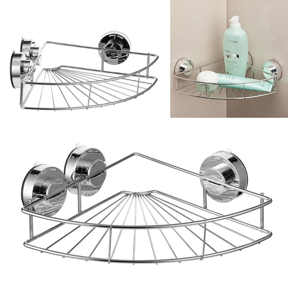 Willstar Bathroom Suction Cup Shelf Shower Corner Storage Caddy Holder