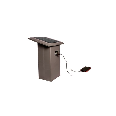 UPC: 0860243002601 | SuperCharge7™  Brown  Solar Powered Charging Station  Solar Powered Portable Generator