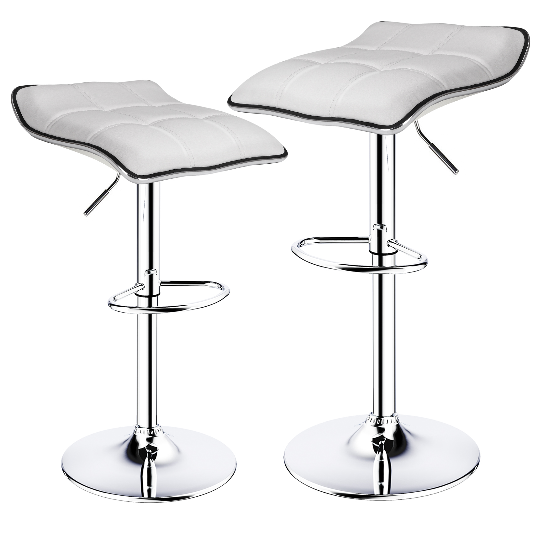 Leopard by Leader Accessories Square Backless Adjustable Bar Stools,Set