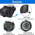 thumbnail image 6 of iMeshbean 2.5HP Inground Swimming Pool Pump,115-230V Dual Voltge Hard Wired,9000GPH High Flow Rate Powerful Self-Priming Pool Pump w/ Strainer Basket for Inground Above Ground Pools & NPT Connector, 6 of 8