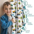 thumbnail image 3 of Blackout Kids Curtains,Cartoon Construction Vehicles Trees Childrens Insulated Curtains Set Of 2,Bedroom Essentials,Toddler Room Decor 42"x54", 3 of 5