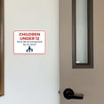 thumbnail image 2 of Classic Framed Plus Children Under 12 Must Be Accompanied By An Adult Door or Wall Sign | Child Safety Business Signs - Medium, 2 of 8