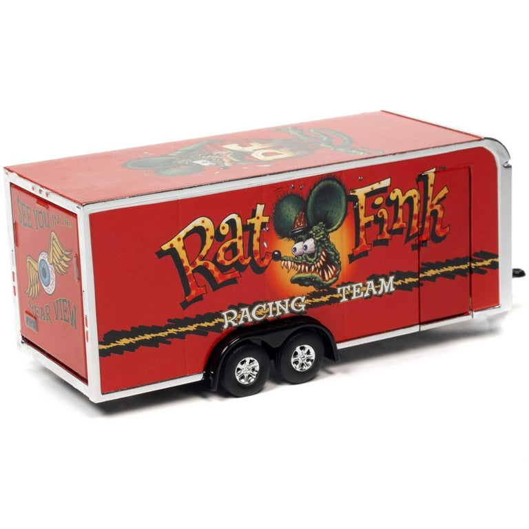 4-Wheel Enclosed Car Trailer Red 