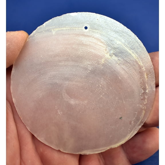 10 Capiz Shells White Round Cut 3" Diameter (76 mm) - One Hole - For Crafts Windchimes Ocean Art