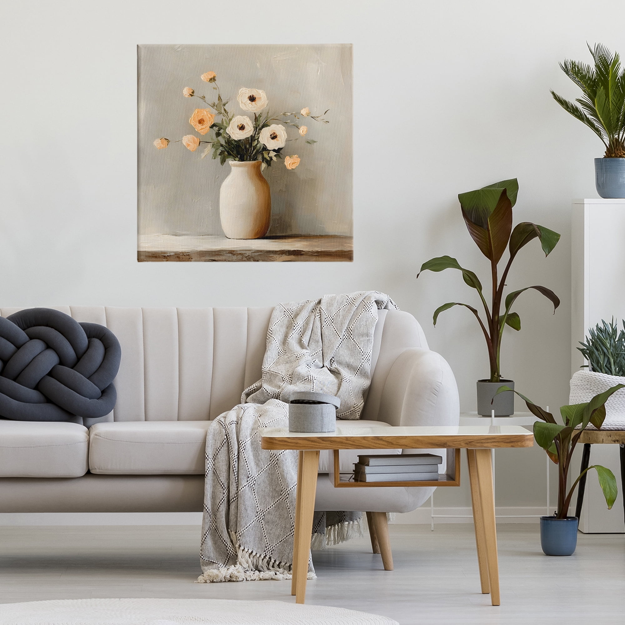 Stupell Industries Simple Floral Vase in Pastels Canvas Wall Art, design by Creative Studio