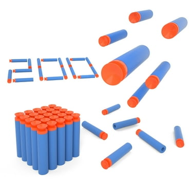 BOROLA 200pcs 7.2cm Refill Bullet Darts Compatible for Nerf Elite Series Blasters Kid Toy Gun - Light Blue,Suction