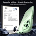 thumbnail image 4 of Funda magnética TOCOL 3 en 1 para iPhone 12 6.1, color verde claro, 4 of 7