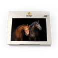 thumbnail image 4 of MyPuzzle - Two Horses Close Up Isolated On Black Background - Premium 500 Piece Jigsaw Puzzle for Adults, 4 of 6