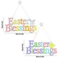 thumbnail image 3 of Cheapark Wooden Eggs Letters Flower Wall Hanging Door Hanging, 3 of 6