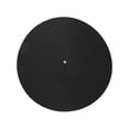 thumbnail image 4 of Almohadilla de lana para reproductor de discos alfombrilla de plato de discos negra reducción estática evita deslizamientos evita vibraciones para reproductores de discos de, 4 of 8