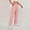 Pink, variant on Women's Stretch Waist Casual Pants with Belt Loops and Side Pockets for Everyday Wear