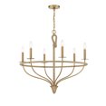 thumbnail image 5 of Charter 6-Light Chandelier in Warm Brass and Rope, 5 of 6