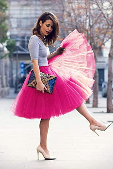 MisShow Women's Midi Tulle Tutu Skirt Princess Five Layers A line Party  Prom Underskirt One Size - Walmart.com