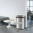 BestOffice 13 Gallon Stainless Steel Kitchen Garbage Can, Silver