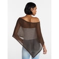 thumbnail image 3 of No Boundaries Asymmetrical Hem Knit Poncho Top, Women's XXS-XXL, 3 of 5
