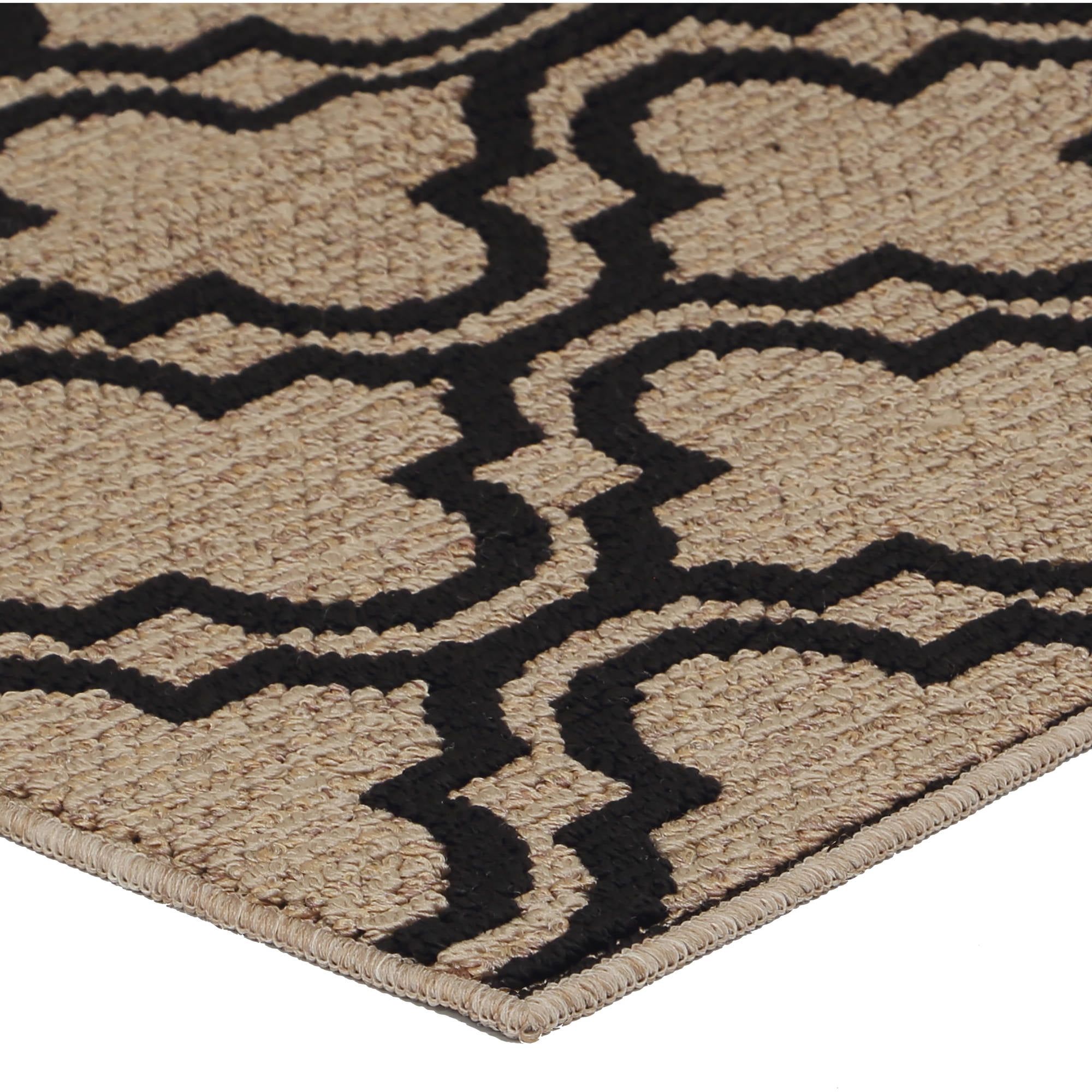Mainstays Black Trellis Accent Rug