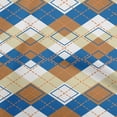 thumbnail image 1 of oneOone Silk Tabby Royal Blue Fabric Check Fabric For Sewing Printed Craft Fabric By The Yard 42 Inch Wide, 1 of 5