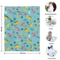 thumbnail image 4 of Light Blue Dinosaurs Text Pattern Blanket,Comfortable Soft Flannel Throw Blanket,All Season,Warm Lightweight Blankets for Sofa Bed Couch Living Room Chair,30"x40", 4 of 4