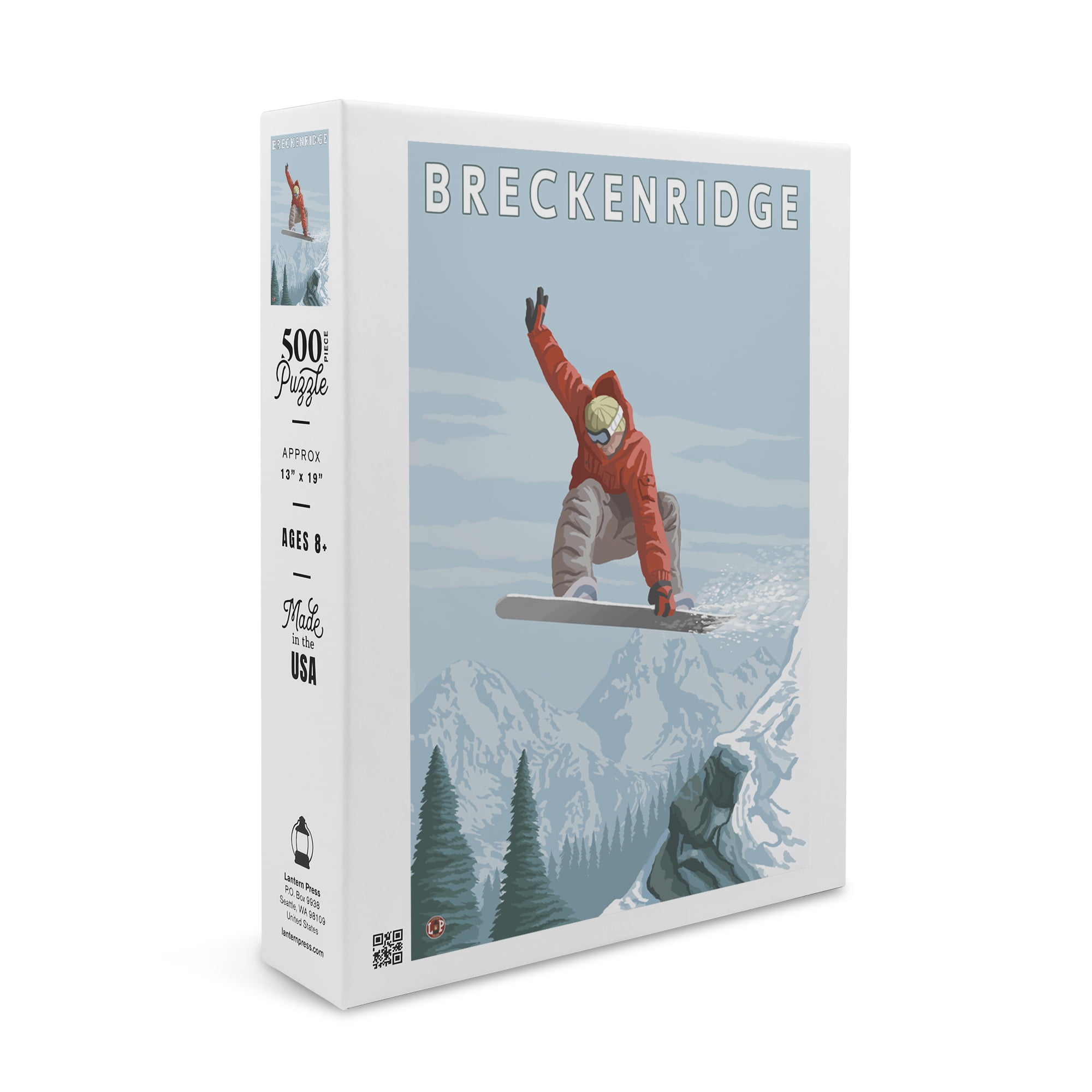Breckenridge, Colorado, Jumping Snowboarder (19x27 inches, Premium 500 Piece Jigsaw Puzzle for