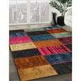 thumbnail image 2 of Ahgly Company Indoor Square Contemporary Brown Patchwork Area Rugs, 5' Square, 2 of 6
