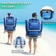 thumbnail image 5 of Waleaf Folding Tall Backpack Beach Chair,Camping Chairs for Adults,High Back Flat Beach Chairs with Headrest,Towel Bar,Cooler Bag,Storage Bag,Cup Holder,Phone Holder, 5 of 8