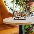 thumbnail image 6 of Colorful Birds Ornament, Tabletop Bird Decoration Stained Birds On Branch Desktop Ornaments Double Sided Metal Flatness Table Art Home Room Decoration, Modern Style Metal Birds Home Decor, 6 of 6