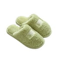 thumbnail image 2 of Weloille Winter Couple Home Shoes Transparent Plastic Label Concise Home Women's Cotton Slippers, Warm Plush Cotton Slippers Soft Bottom Mute Non-slip, 2 of 6