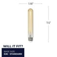 thumbnail image 2 of Bulbrite 862770 7.5 in. 5W Dimmable T9 Shape 2100K LED Bulb - Pack of 4, 2 of 7