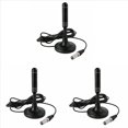 thumbnail image 1 of 3X Antena Digital HD TDT Antena HDTV con Coaxial de 300 cm, Resistente Al Agua para Exteriores para Transmisión DVB-T DVB-T2 y, 1 of 6