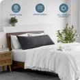 thumbnail image 2 of Funda de Almohada Corporal Bare Home Ultra Suave Doble Cepillado Gris Hierro Forjado, 2 of 8