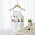 thumbnail image 3 of ZACPNCV 3-14Y Girl's Sleeveless Tank Top Cute Printed Casual Spaghetti Strap Camisole 2025 Summer Cotton Cami White 9-10 Years, 3 of 3