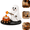 A#125, variant on Glow-in-The-Dark Ghost Campfire Gathering, Cute Resin Halloween Ghost Figurine with Ghost Cat, Glow-in-The-Dark Campfire Tealight Holder Indoor Holiday Decor D