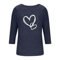thumbnail image 2 of ZUKMRJPC Women's Crewneck Sweater Long Sleeve Cute Heart Slim Fit Pullover Sweater Fall Fashion Casual Warm Solid Color Knitted Tops, 2 of 5