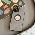 thumbnail image 6 of Cute Crocodile for iPhone 12 Pro Max Case, PU Leather Cases with Metal CD Design Clear Logo Window for Women Girls & Man Slim Soft Silicone TPU Shockproof Protective Cover(Grey), 6 of 12