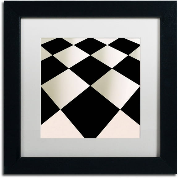 Trademark Fine Art "Fifties Patterns V" Canvas Art by Color Bakery White Matte, Black Frame