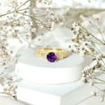 thumbnail image 5 of Amethyst Engagement Ring with Diamond (1.2 Carat, Round AAA Quality Amethyst), 10K Yellow Gold, US 13.00, 5 of 8