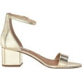 thumbnail image 6 of Steve Madden Irenee Gold Lizard Rounded Open Toe Ankle Strap Block Heel Sandals (Gold Lizard, 9), 6 of 9